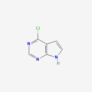 Molecular structure of 4-Chloropyrrolo2,3-dpyrimidine