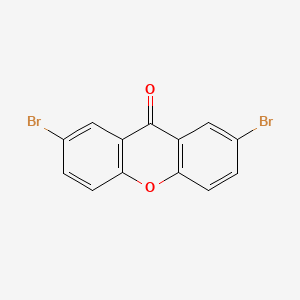 Molecular structure of 2,7-dibromo-9H-xanthen-9-one