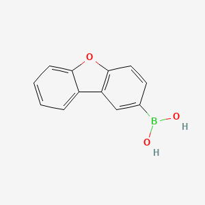 Molecular structure of Dibenzob,dfuran-2-ylboronic acid