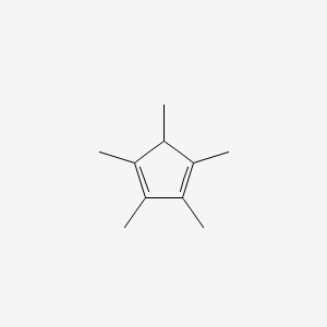 Molecular structure of 1,2,3,4,5-Pentamethylcyclopentadiene