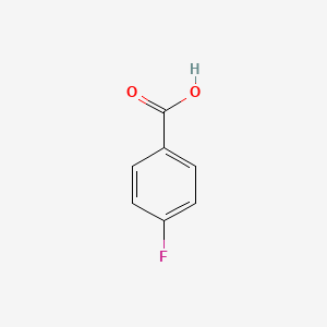 Molecular structure of 4-Fluorobenzoic acid