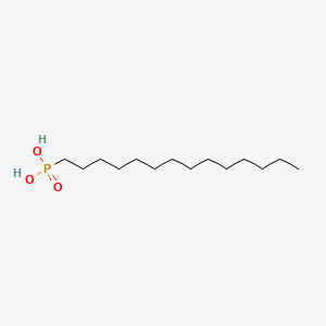 Molecular structure of Phosphonic acid, P-tetradecyl-