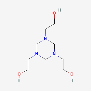 Molecular structure of Hexahydro-1,3,5-tris(hydroxyethyl)-s-triazine