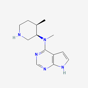 Molecular structure of N-Methyl-N-((3R,4R)-4-methylpiperidin-3-yl)-7H-pyrrolo2,3-dpyrimidin-4-amine