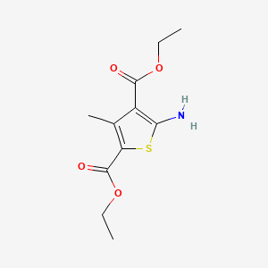 Molecular structure of Diethyl 5-amino-3-methylthiophene-2,4-dicarboxylate