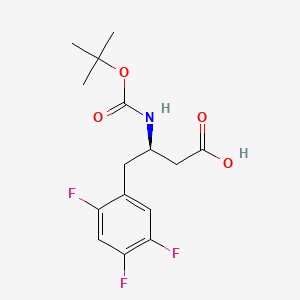 Molecular structure of Boc-(R)-3-Amino-4-(2,4,5-trifluorophenyl)butanoic acid