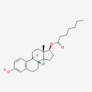 Molecular structure of Oestradiol 17-heptanoate
