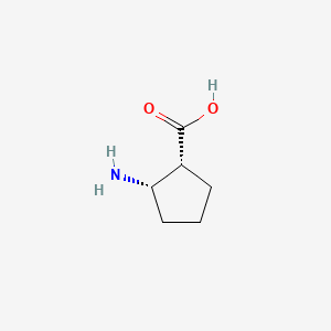 Molecular structure of (1R,2S)-2-Aminocyclopentanecarboxylic acid