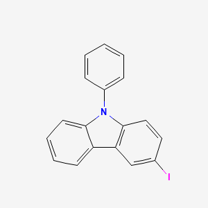 Molecular structure of 3-Iodo-N-phenylcarbazole