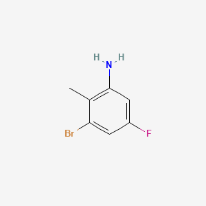 Molecular structure of 3-Bromo-5-fluoro-2-methylaniline