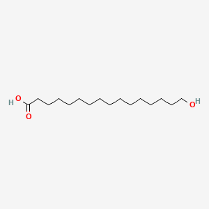 Molecular structure of 16-Hydroxyhexadecanoic acid