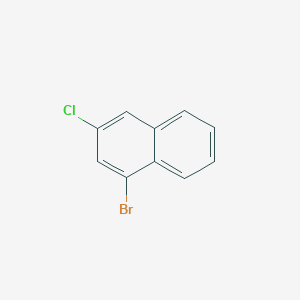 Molecular structure of 1-bromo-3-chloronaphthalene