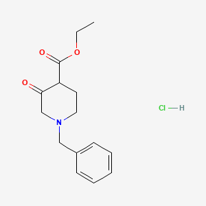 Molecular structure of Ethyl N-benzyl-3-oxo-4-piperidine-carboxylate hydrochloride