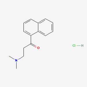 Molecular structure of 3-(Dimethylamino)-1-(naphthalen-1-yl)propan-1-one hydrochloride