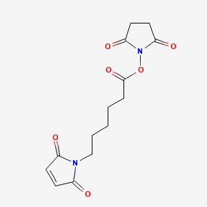 Molecular structure of N-Succinimidyl 6-maleimidohexanoate