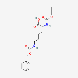 Molecular structure of N2-(1,1-Dimethylethoxy)carbonyl-N6-(phenylmethoxy)carbonyl-D-lysine