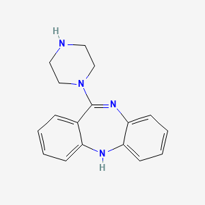 Molecular structure of 11-Piperazinyldibenzob,e1,4diazepine