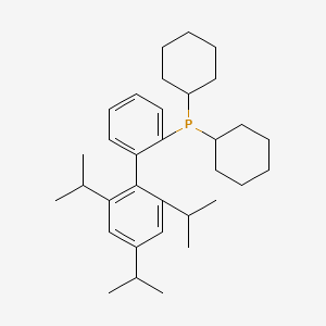 Molecular structure of 2-(Dicyclohexylphosphino)-2,4,6-triisopropylbiphenyl
