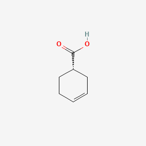 Molecular structure of (S)-(-)-3-Cyclohexenecarboxylic acid