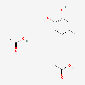 Molecular structure of 3,4-diacetoxystyrene