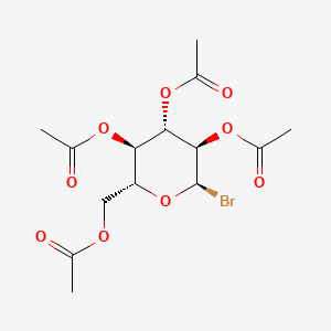 Molecular structure of 2,3,4,6-Tetra-O-acetyl-alpha-D-glucopyranosyl bromide