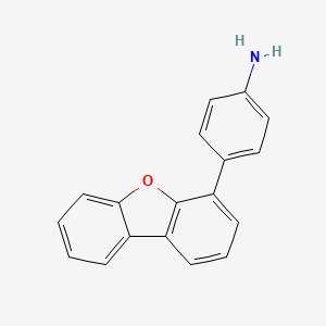 Molecular structure of 4-(4-Dibenzofuranyl)benzenamine