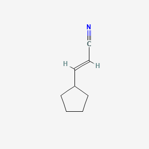 Molecular structure of 3-Cyclopentylacrylonitrile