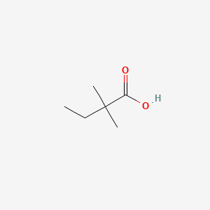 Molecular structure of 2,2-Dimethylbutyric acid