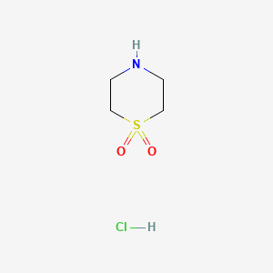 Molecular structure of Thiomorpholine-1,1-dioxide hydrochloride