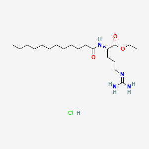 Molecular structure of Ethyl-Nalpha-lauroyl-L-arginate hydrochloride
