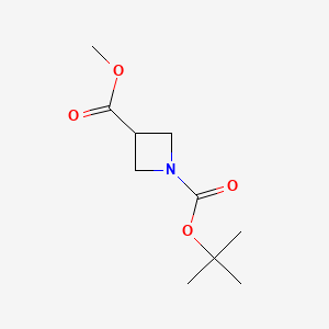 Molecular structure of Methyl 1-Boc-azetidine-3-carboxylate