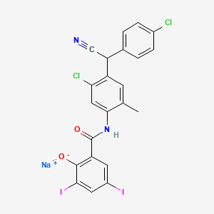 Molecular structure of Closantel sodium