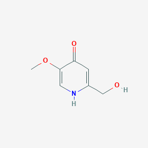 Molecular structure of 2-(Hydroxymethyl)-5-methoxypyridin-4(1H)-one