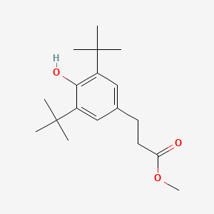 Molecular structure of Methyl 3-(3,5-di-tert-butyl-4-hydroxyphenyl)propionate