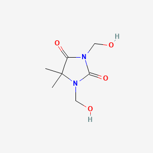 Molecular structure of Dimethyloldimethyl hydantoin