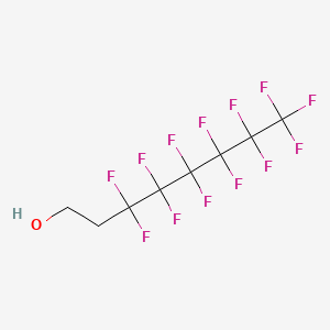 Molecular structure of 3,3,4,4,5,5,6,6,7,7,8,8,8-Tridecafluoro-1-octanol