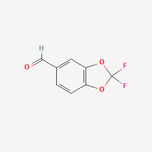 Molecular structure of 2,2-Difluorobenzodioxole-5-carboxaldehyde