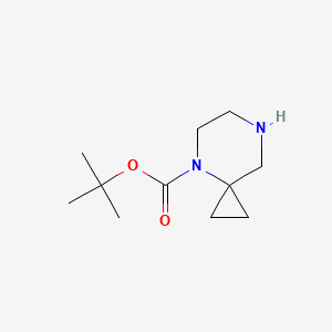 Molecular structure of tert-Butyl 4,7-diazaspiro(2.5)octane-4-carboxylate