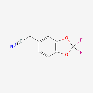 Molecular structure of 2-(2,2-difluorobenzod1,3dioxol-5-yl)acetonitrile