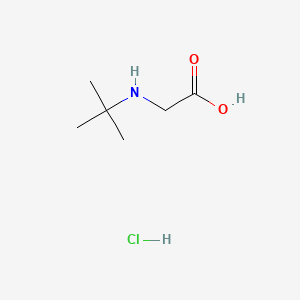Molecular structure of N-tert-Butylglycine hydrochloride