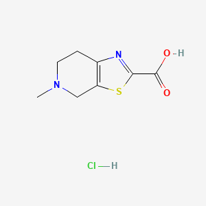 Molecular structure of 4,5,6,7-tetrahydro-5-methyl-Thiazolo5,4-cpyridine-2-carboxylic acid hydrochloride