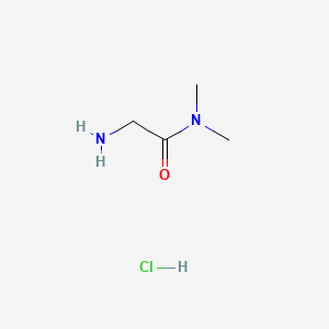 Molecular structure of 2-amino-N,N-dimethylacetamide hydrochloride