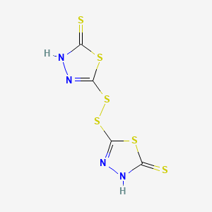 Molecular structure of 2,5-dimercapto-1,3,4-thiadiazole dimmer