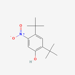 Molecular structure of 2,4-Di-tert-butyl-5-nitrophenol