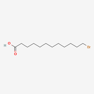 Molecular structure of 12-Bromododecanoic acid