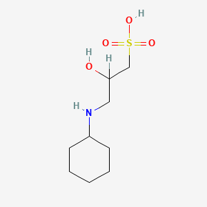 Molecular structure of 3-(Cyclohexylamino)-2-hydroxy-1-propanesulfonic acid