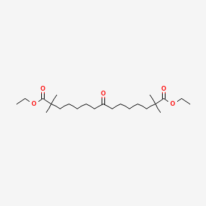 Molecular structure of 2,2,14,14-Tetramethyl-8-oxopentadecanedioic acid diethyl ester