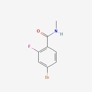 Molecular structure of 4-Bromo-2-fluoro-N-methylbenzamide