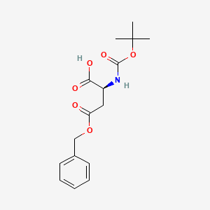 Molecular structure of Boc-L-aspartic acid 4-benzyl ester