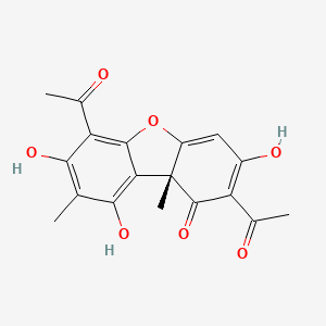 Molecular structure of (+)-Usniacin